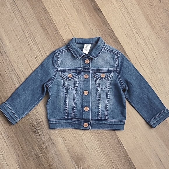 Girls Soft Stretch Denim Jacket 1-2Y 2T - Picture 1 of 3